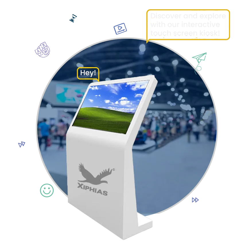 XIPHIAS AI-Powered Exhibition Touch Screen Kiosk for trade shows and events