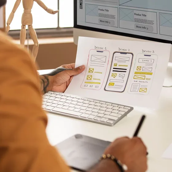 UI/UX kiosk design process focused on intuitive navigation and user-friendly interfaces.