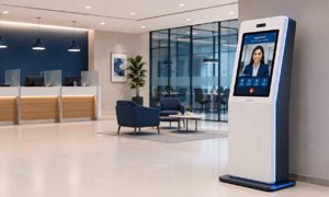 Xiphias Video Teller Banking connecting a customer with a remote teller over live video for secure banking transactions.