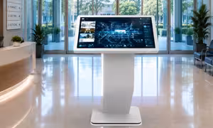 Cloud-managed digital signage displaying announcements, news, events, promotions and emergency alerts.