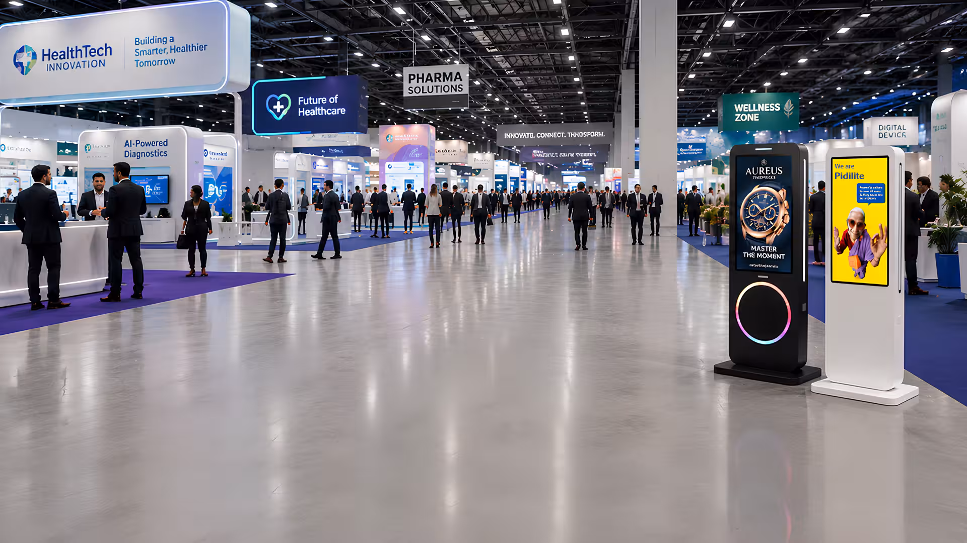 AI-powered Digital Signage Kiosk for retail, malls, and corporate environments
