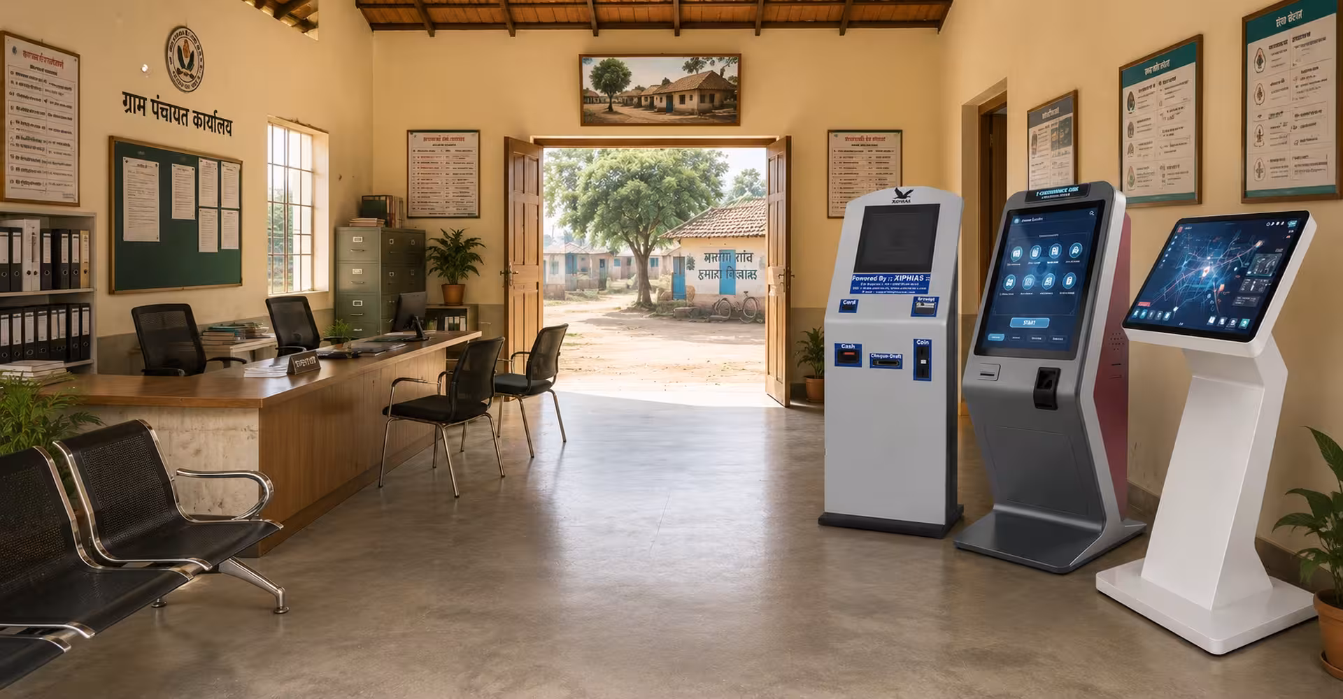 AI-powered E-Governance Touch Screen Kiosk for citizen self-service