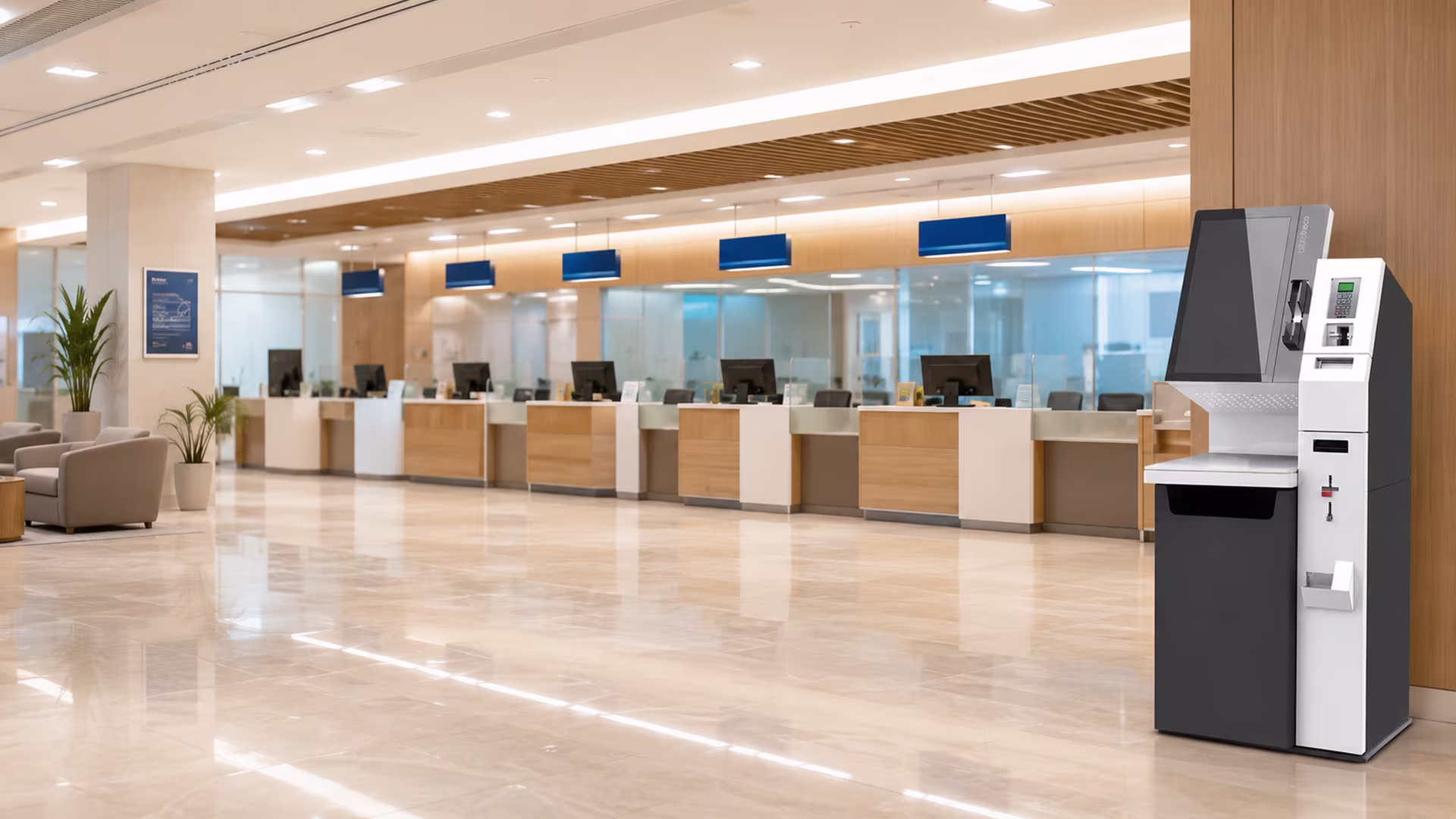 XIPHIAS Banking Kiosk for account inquiries, fund transfers, and bill payments