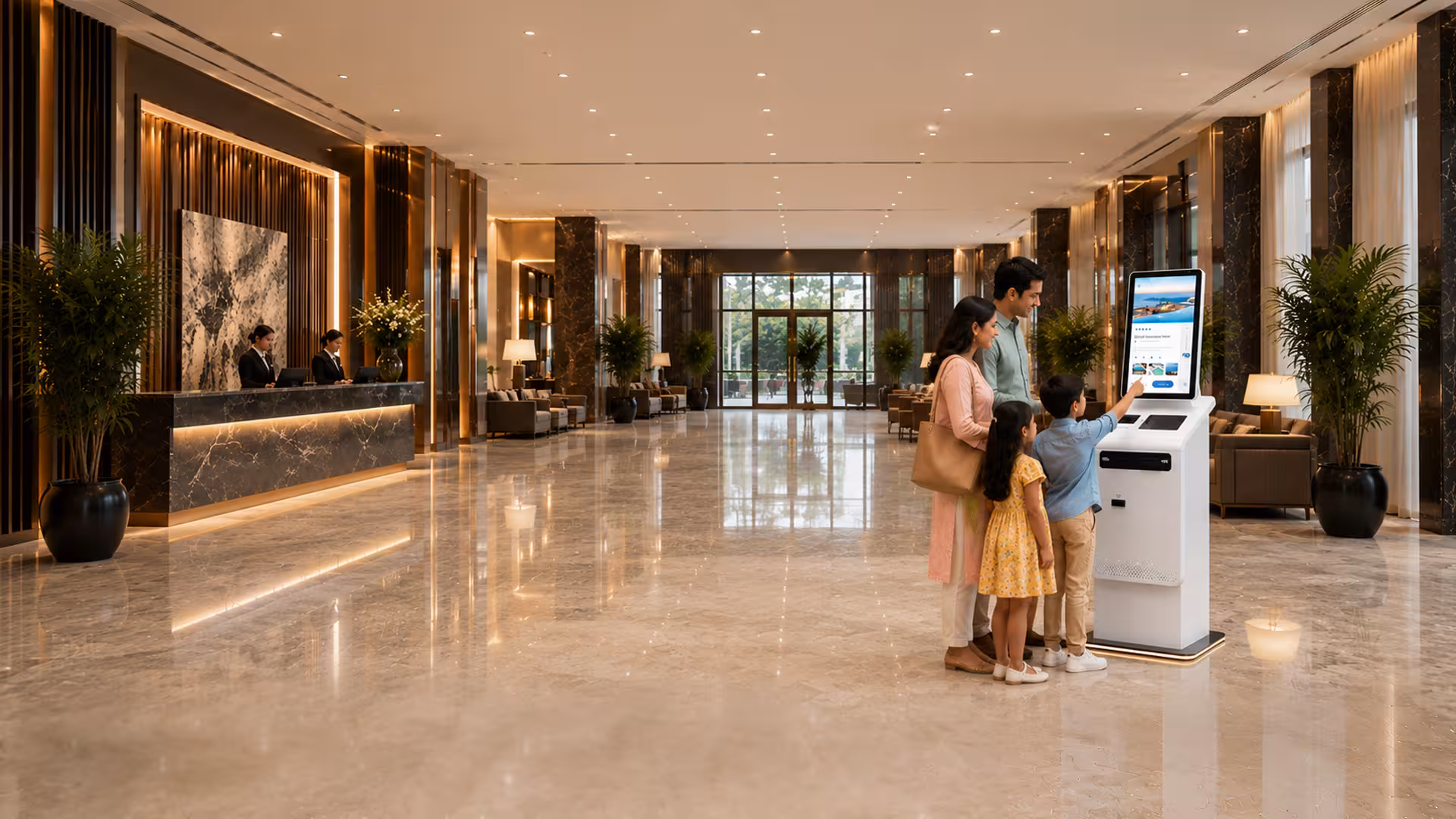 XIPHIAS Self Check-In Kiosk for hotels, airports, and corporate offices