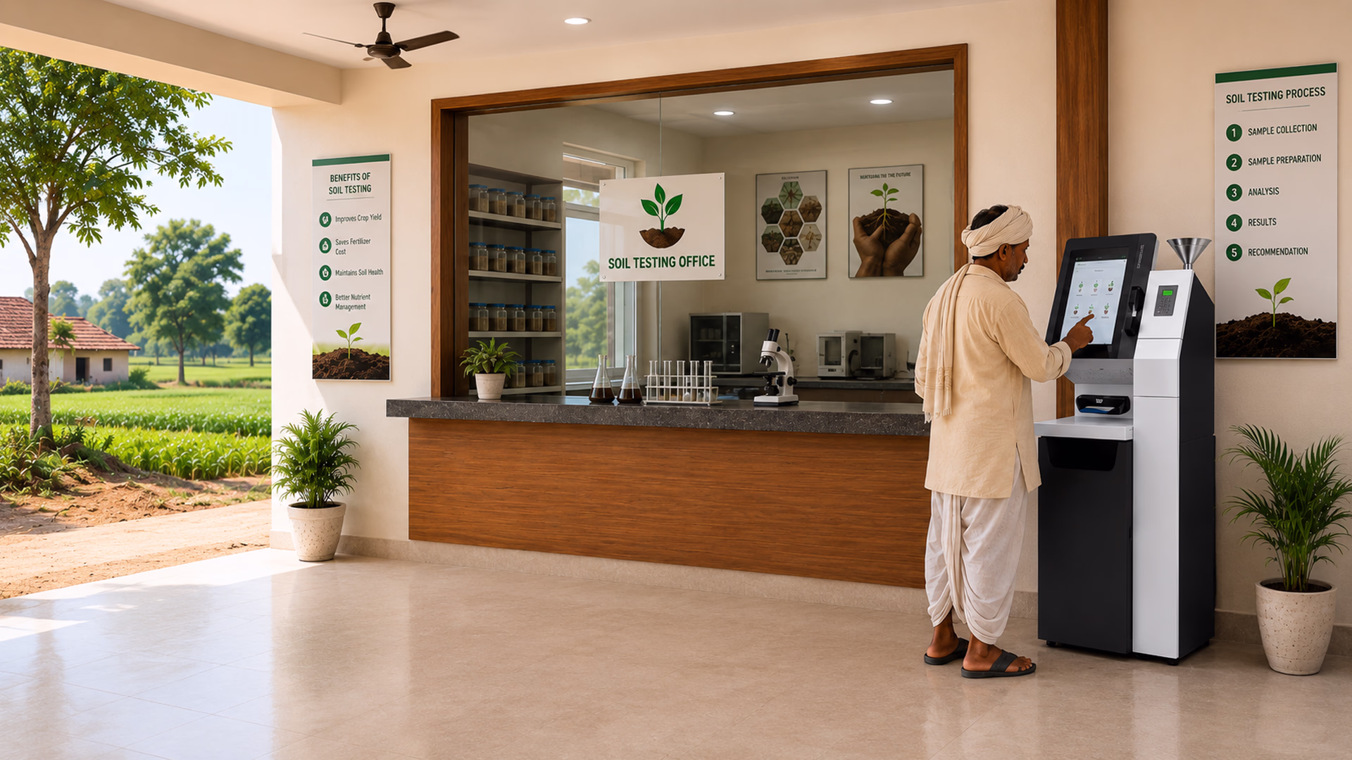 XIPHIAS Soil Testing Kiosk for nutrient analysis and soil health cards