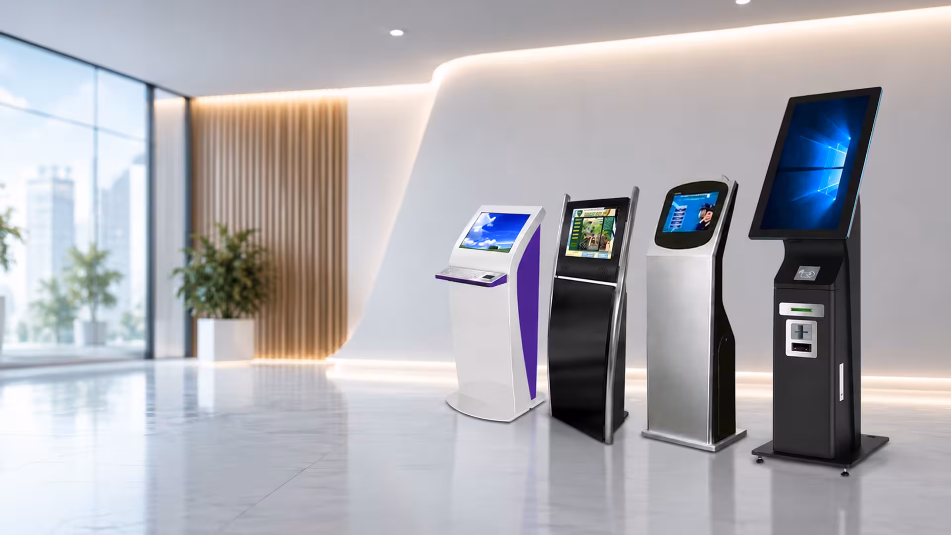 AI-powered Telecom Touch Screen Kiosk for self-service bill payment and SIM activation