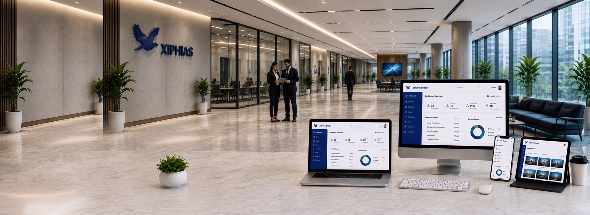 Digital Signage CMS Software by XIPHIAS