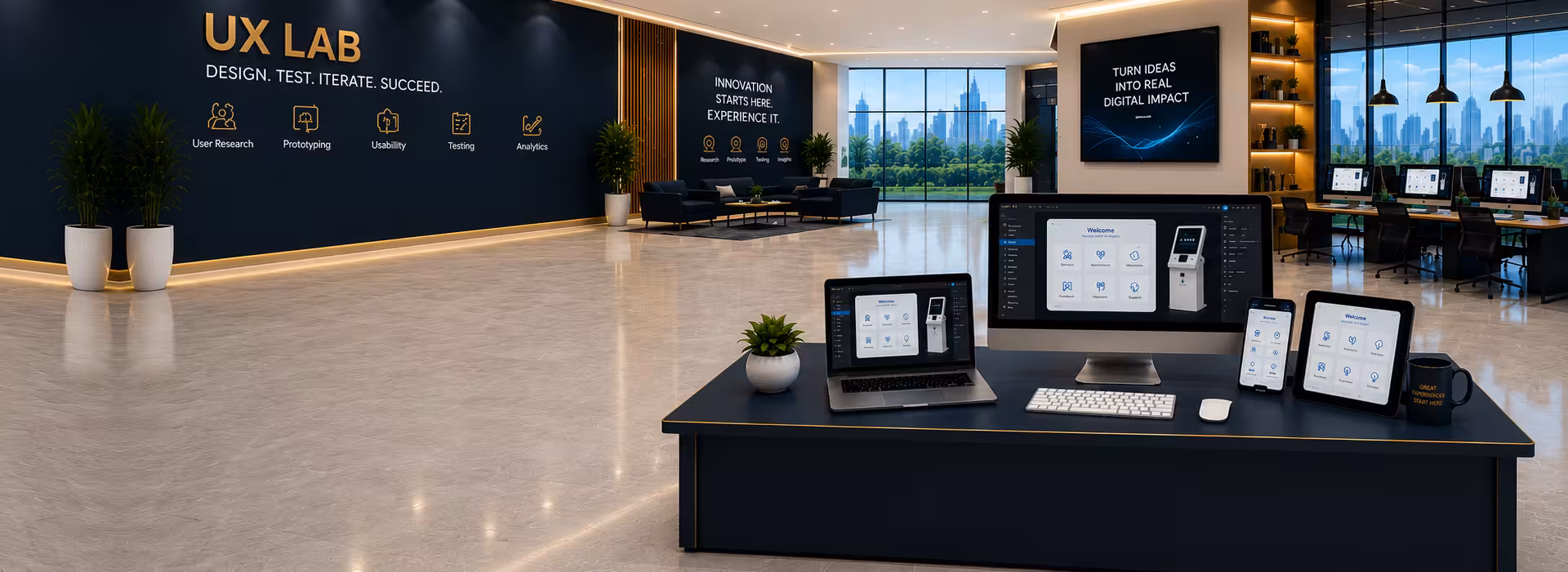 UI/UX kiosk designing software for intuitive self-service experiences.