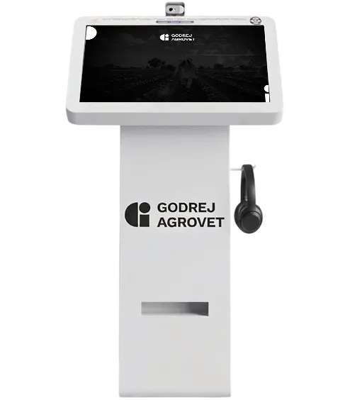 Smart Safety Training Kiosk designed for digital EHS onboarding and workforce readiness.