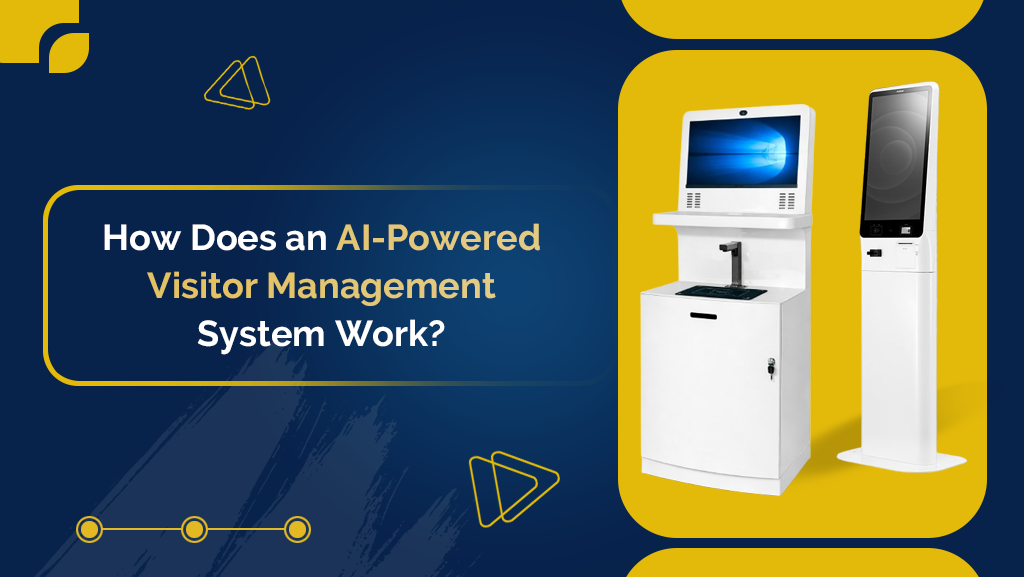 Visitor management system with visitor kiosks for secure guest registration